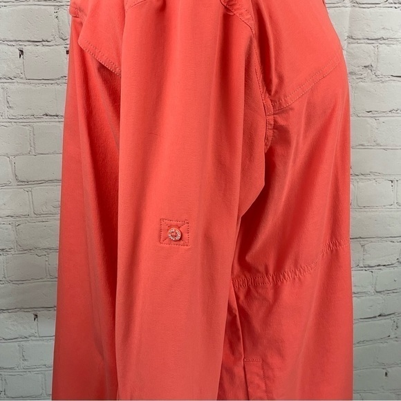 North Face Button Up Shirt Womens Roll Sleeve Flashdry Outdoor Hiking Large - Picture 5 of 11